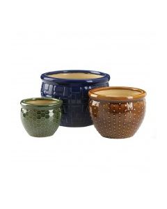 DESIGNER TRIO CERAMIC PLANT POTS