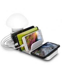 TREXONIC 3-IN-1 DESK ORGANIZER WITH WIRELESS CHARGING STATION AND READING LIGHT