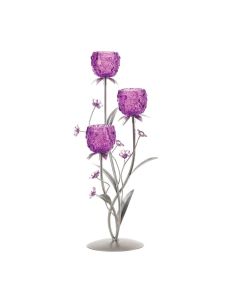 FUCHSIA BLOOMS CANDLEHOLDER