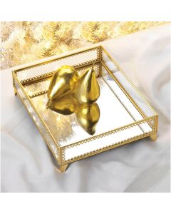 GOLD MOTIF JEWELRY TRAY