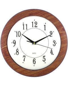 TIMEKEEPER 6415 12" WOOD GRAIN ROUND WALL CLOCK